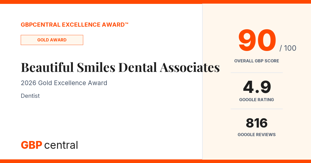 Preview of Beautiful Smiles Dental Associates's certificate