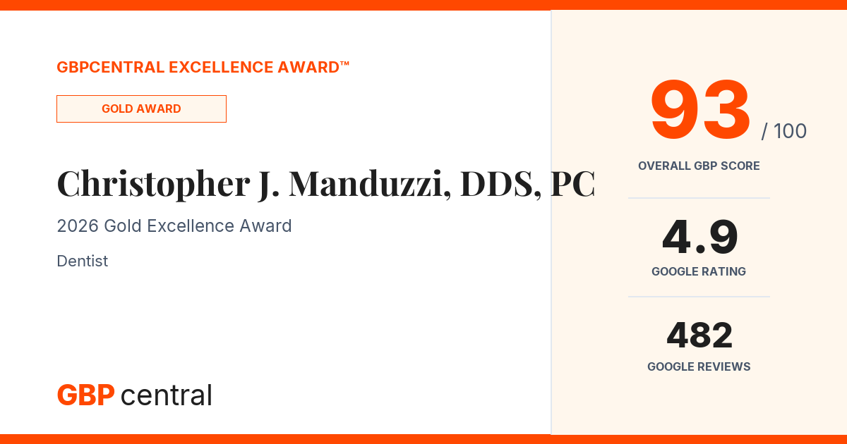Preview of Christopher J. Manduzzi, DDS, PC's certificate