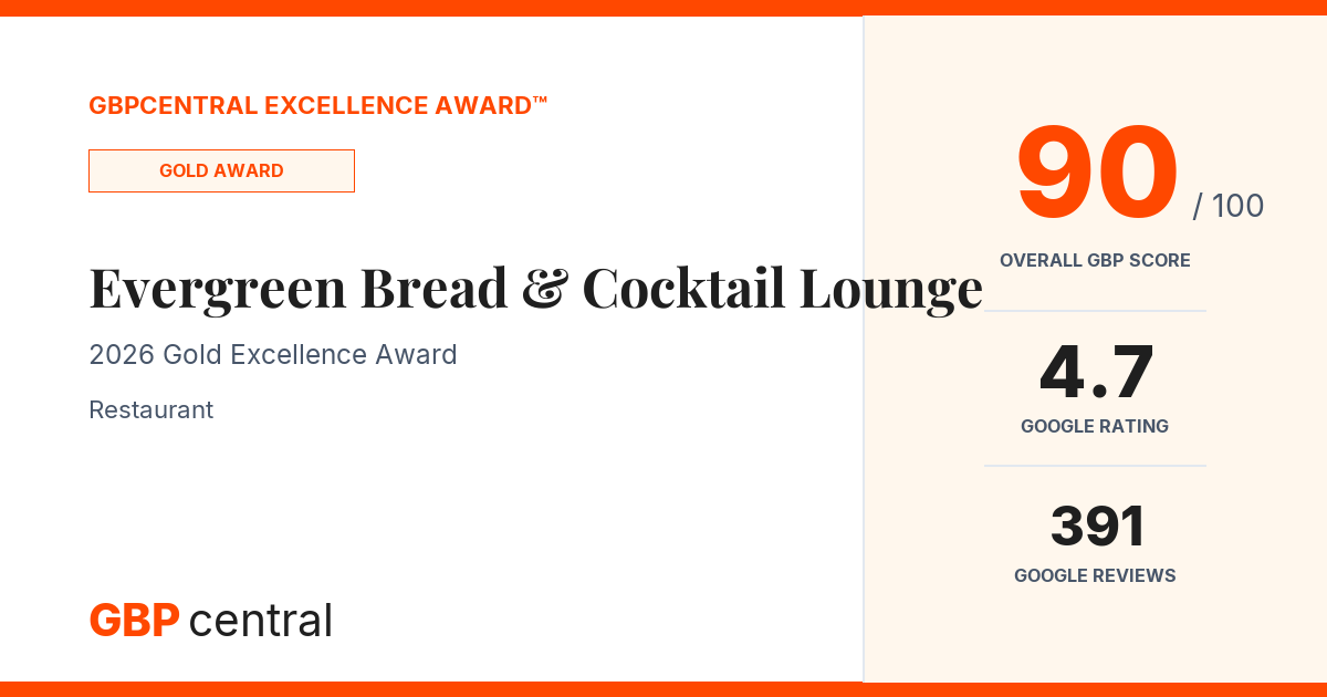Preview of Evergreen Bread & Cocktail Lounge's certificate
