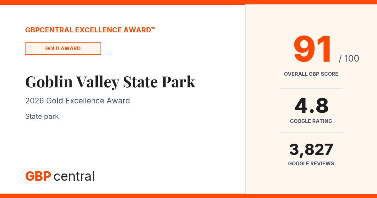Preview of Goblin Valley State Park's certificate