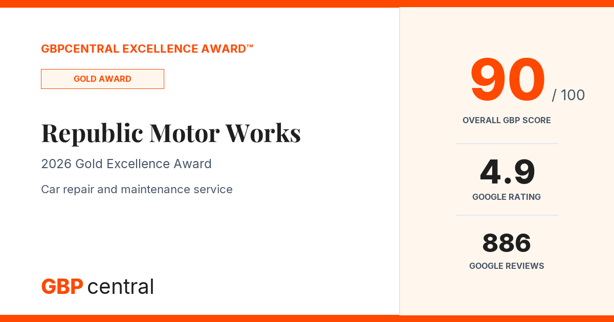 Preview of Republic Motor Works's certificate