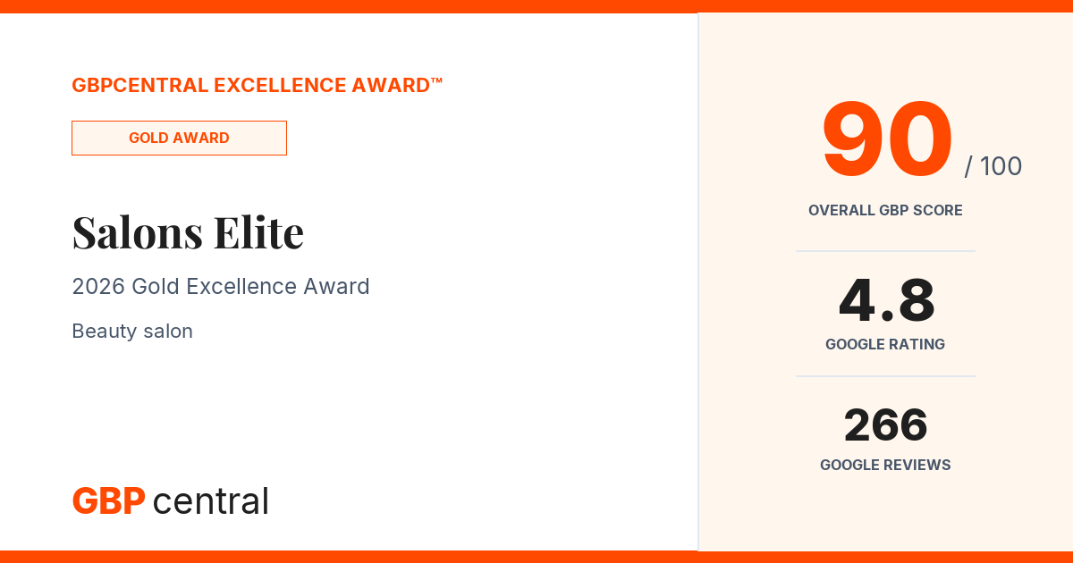 Preview of Salons Elite's certificate