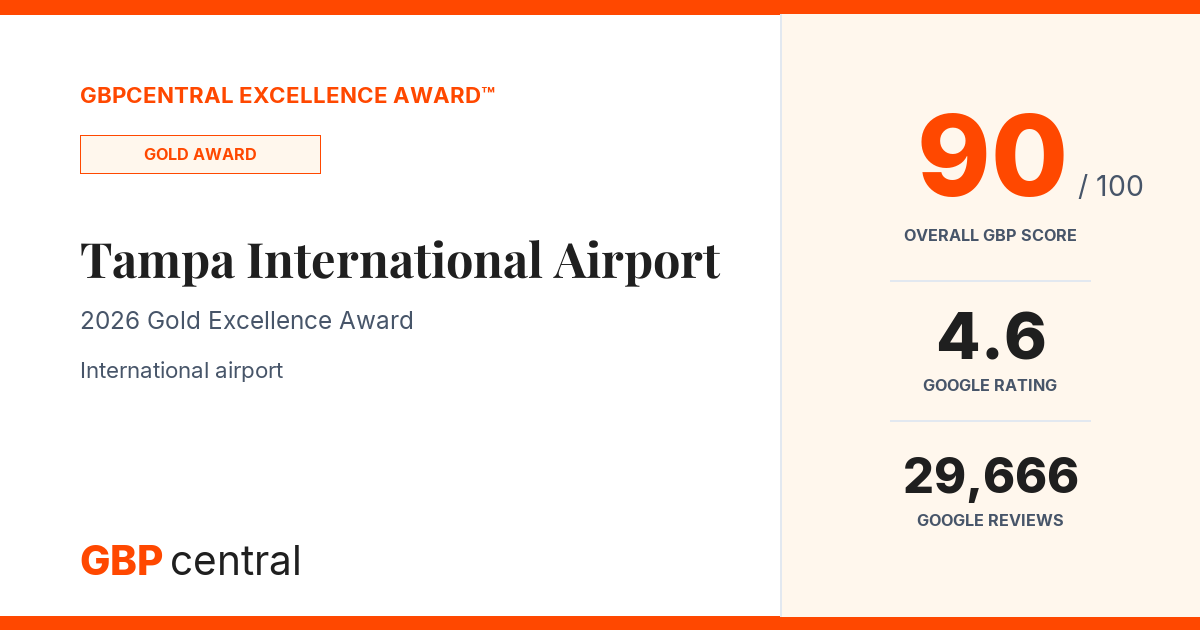 Preview of Tampa International Airport's certificate