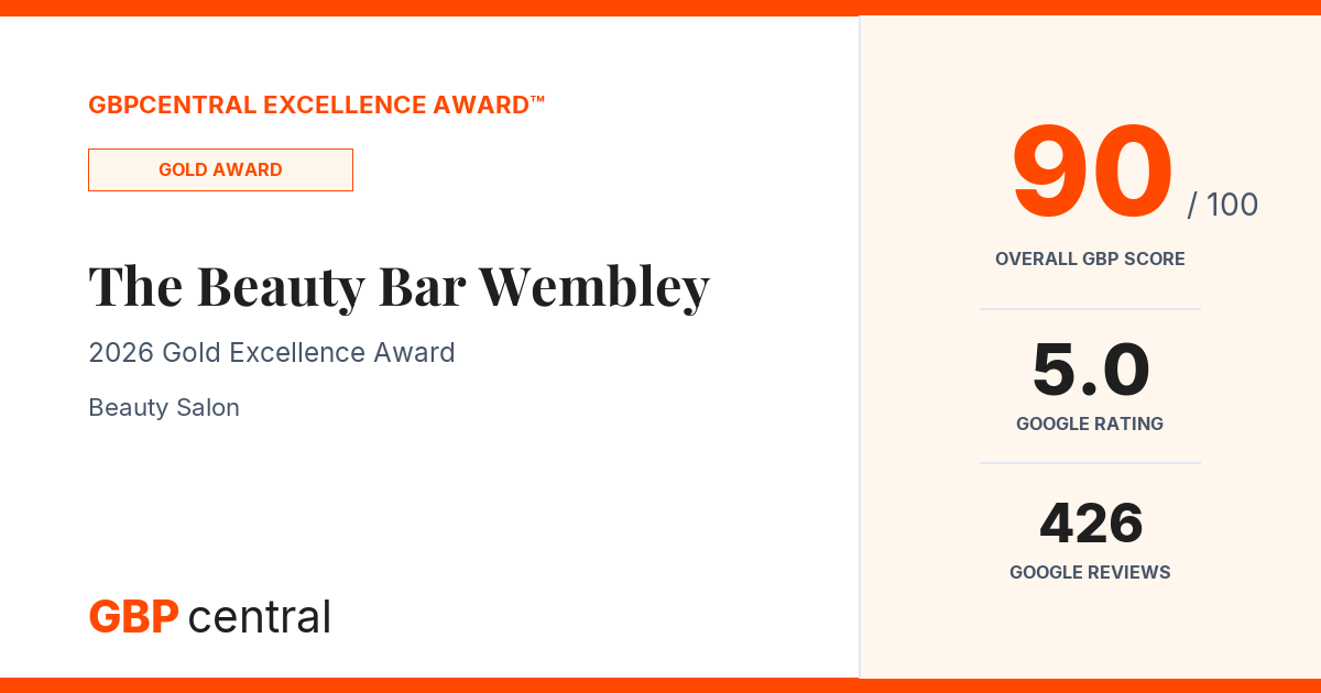 Preview of The Beauty Bar Wembley's certificate