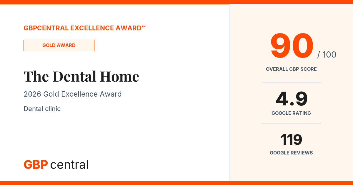 Preview of The Dental Home's certificate