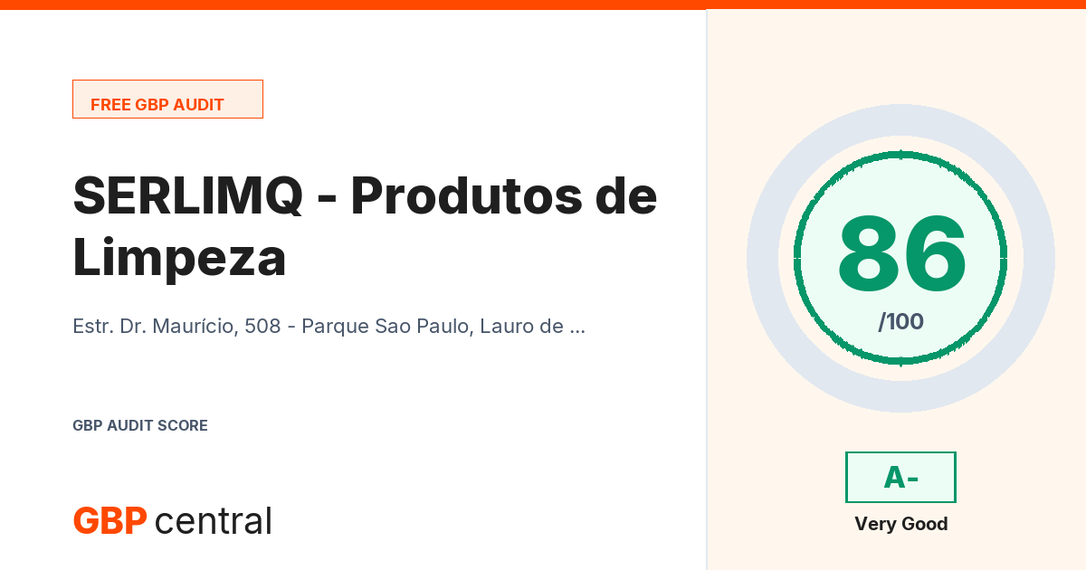 Preview of the SERLIMQ - Produtos de Limpeza audit report