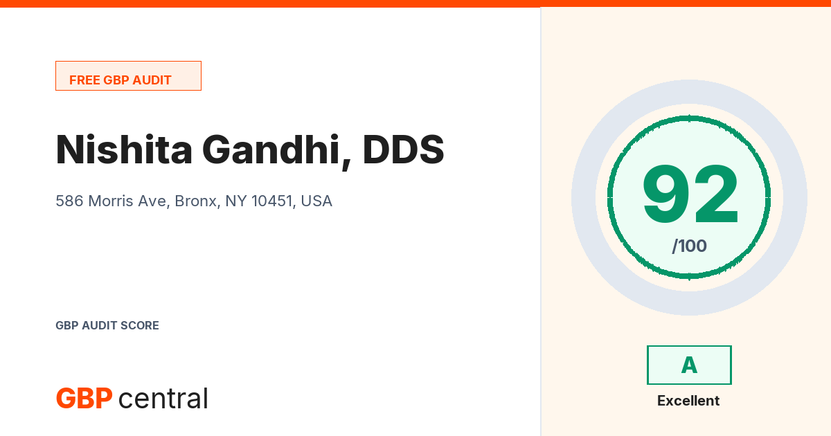 Preview of the Nishita Gandhi, DDS audit report