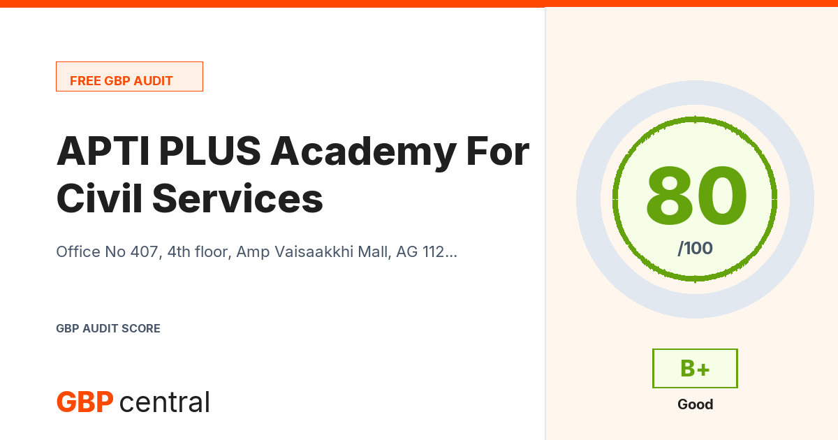 Preview of the APTI PLUS Academy For Civil Services audit report