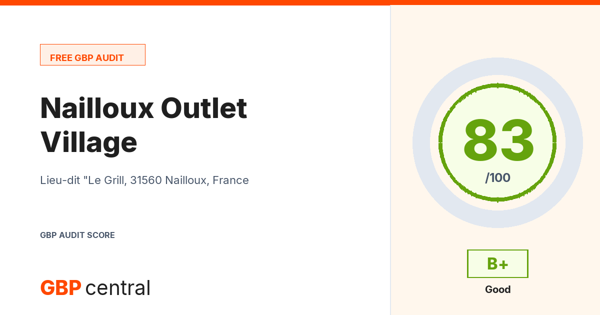 Preview of the Nailloux Outlet Village audit report