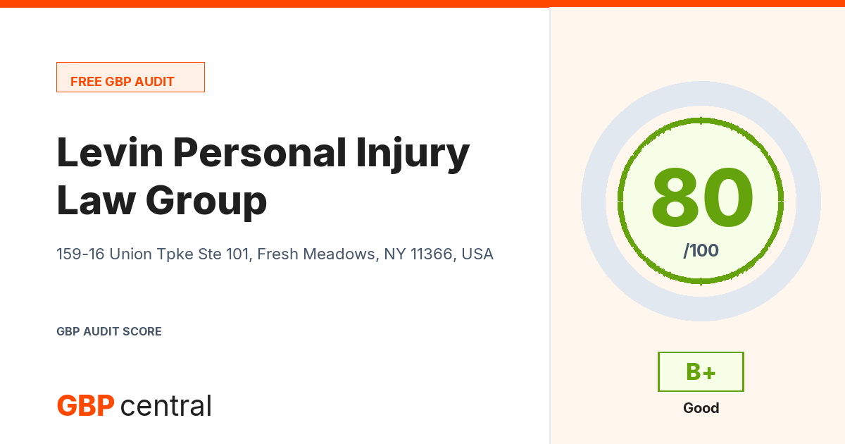 Preview of the Levin Personal Injury Law Group audit report