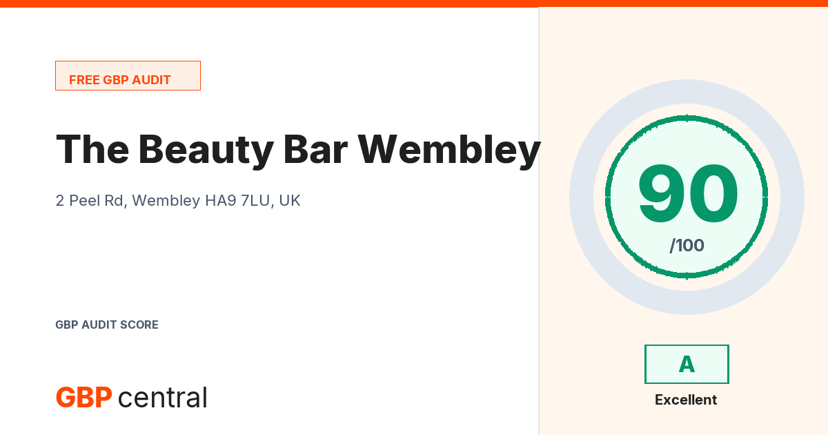Preview of the The Beauty Bar Wembley audit report
