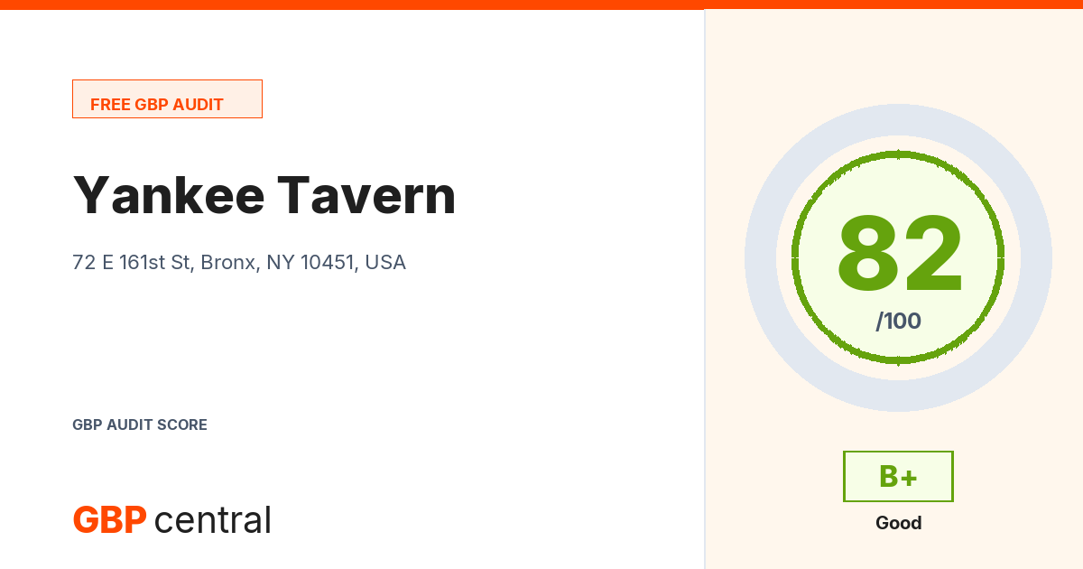 Preview of the Yankee Tavern audit report