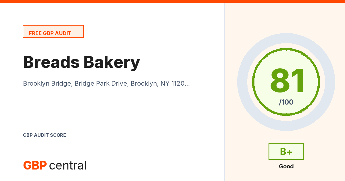 Preview of the Breads Bakery audit report