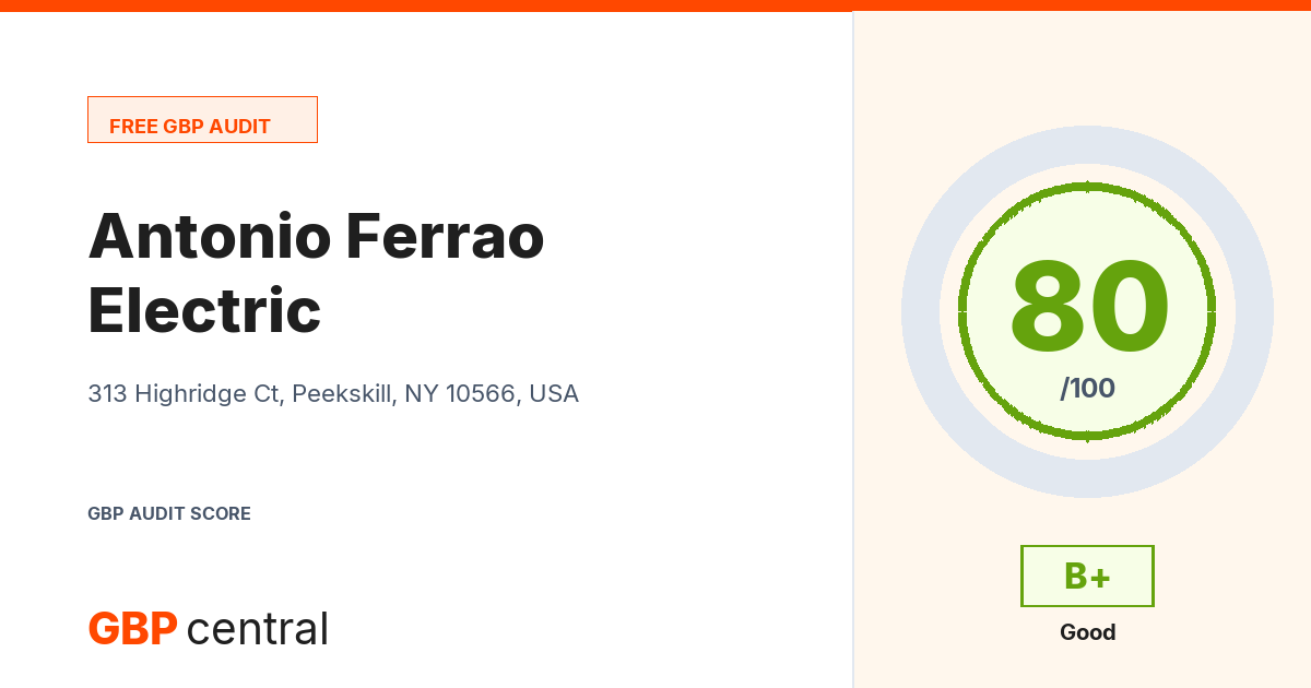 Preview of the Antonio Ferrao Electric audit report