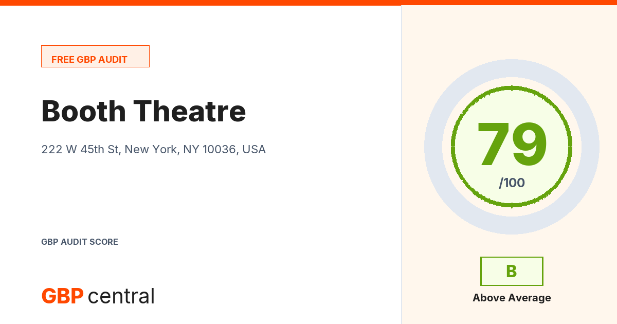 Preview of the Booth Theatre audit report