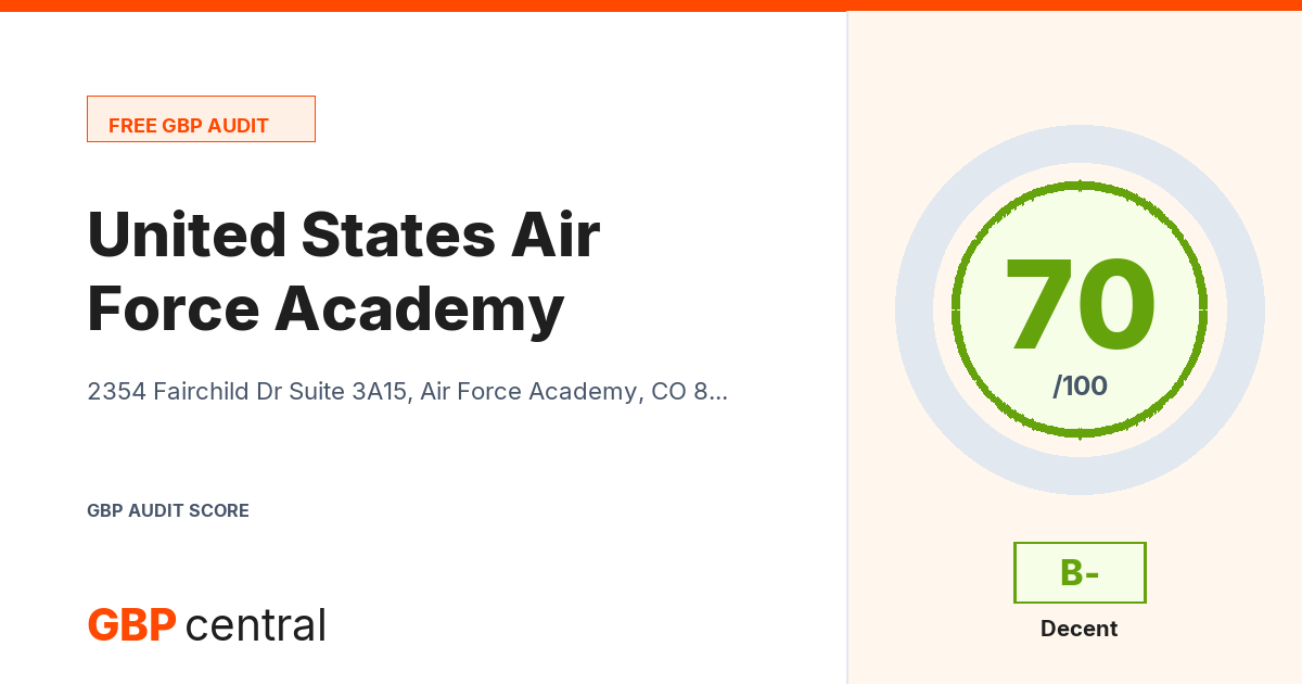 Preview of the United States Air Force Academy audit report