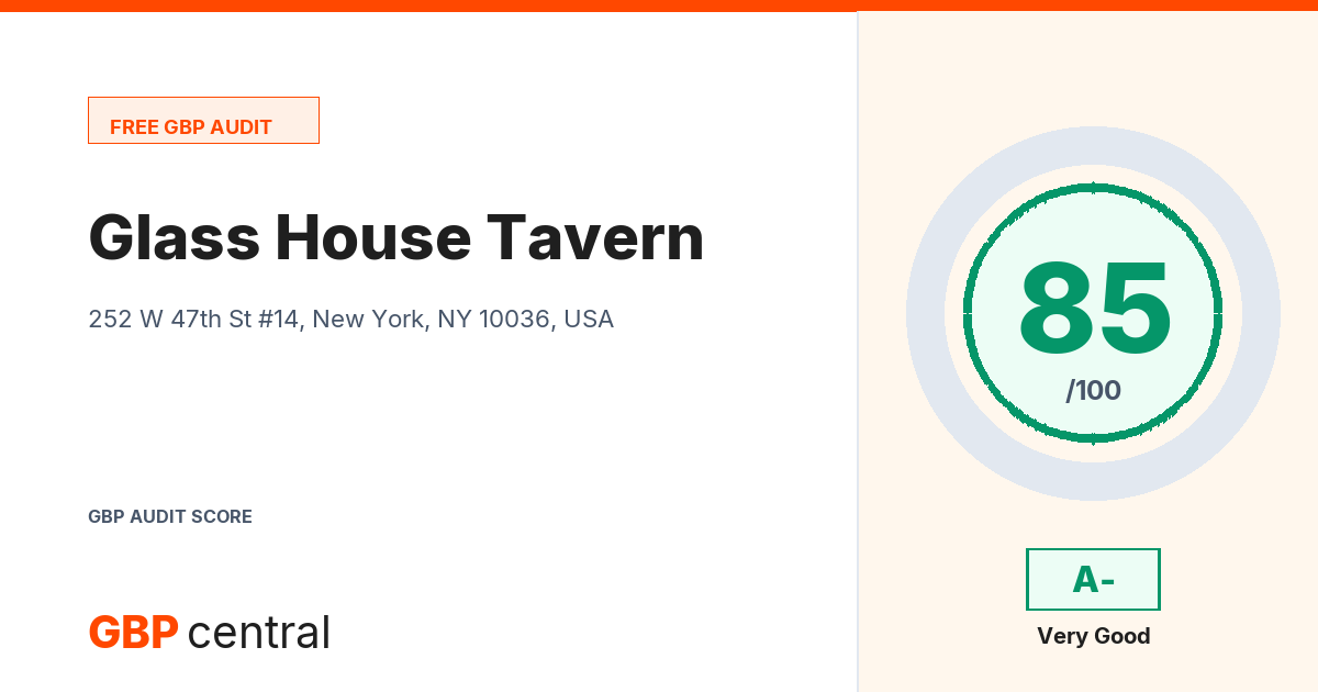Preview of the Glass House Tavern audit report