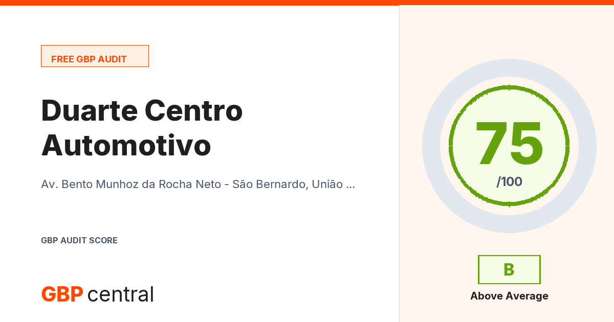 Preview of the Duarte Centro Automotivo audit report