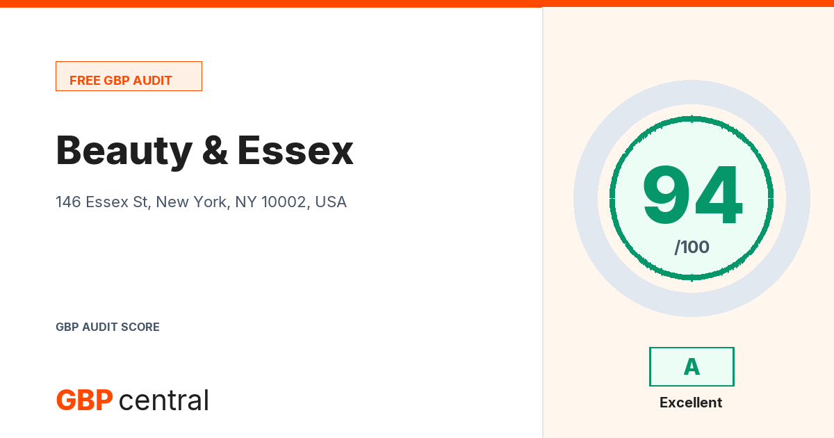 Preview of the Beauty & Essex audit report