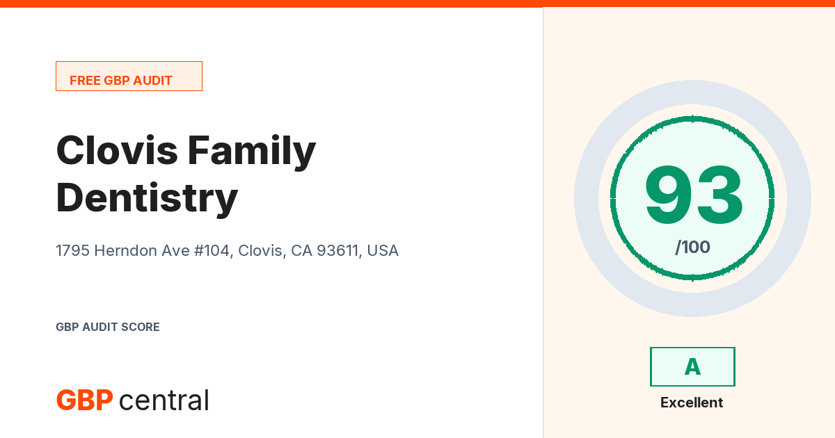 Preview of the Clovis Family Dentistry audit report