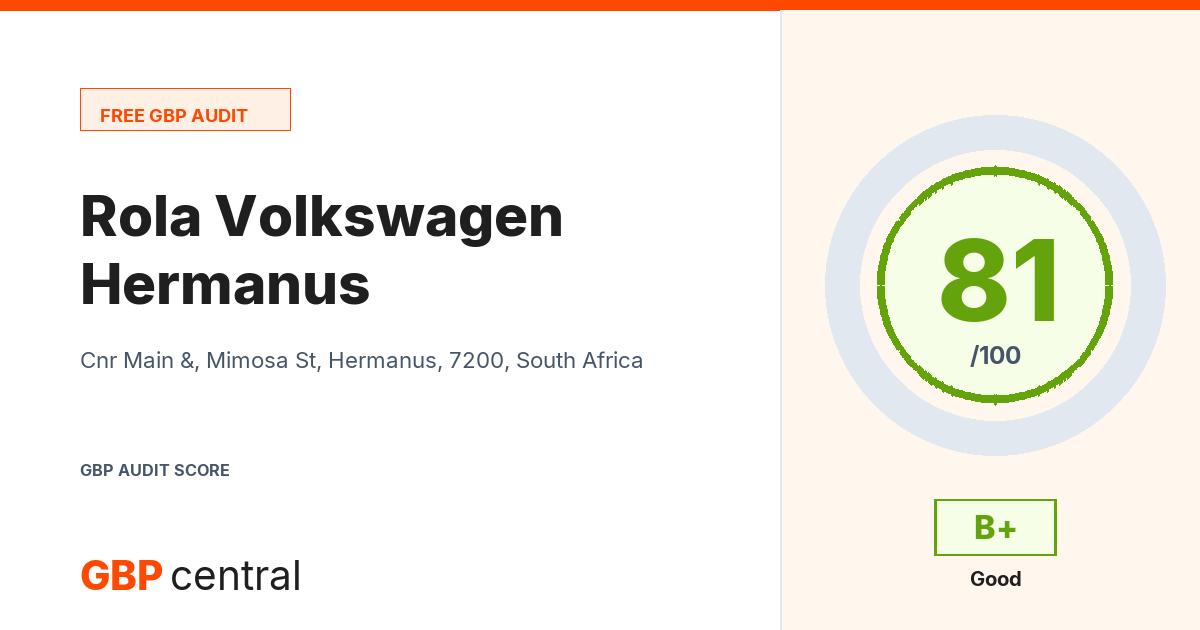 Preview of the Rola Volkswagen Hermanus audit report