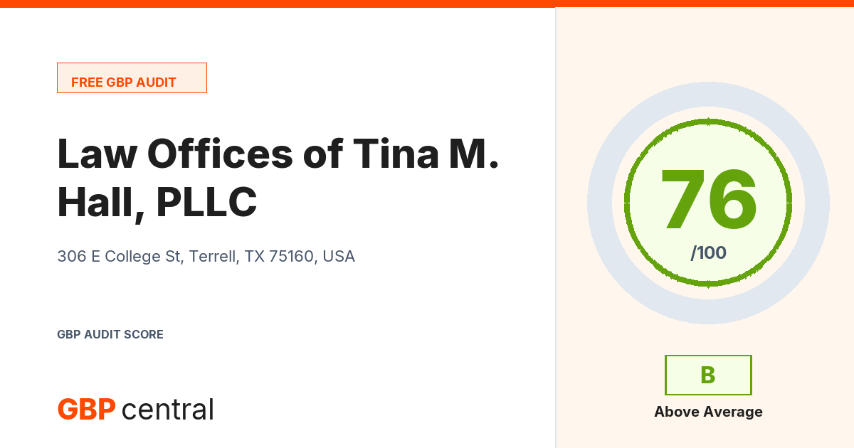 Preview of the Law Offices of Tina M. Hall, PLLC audit report