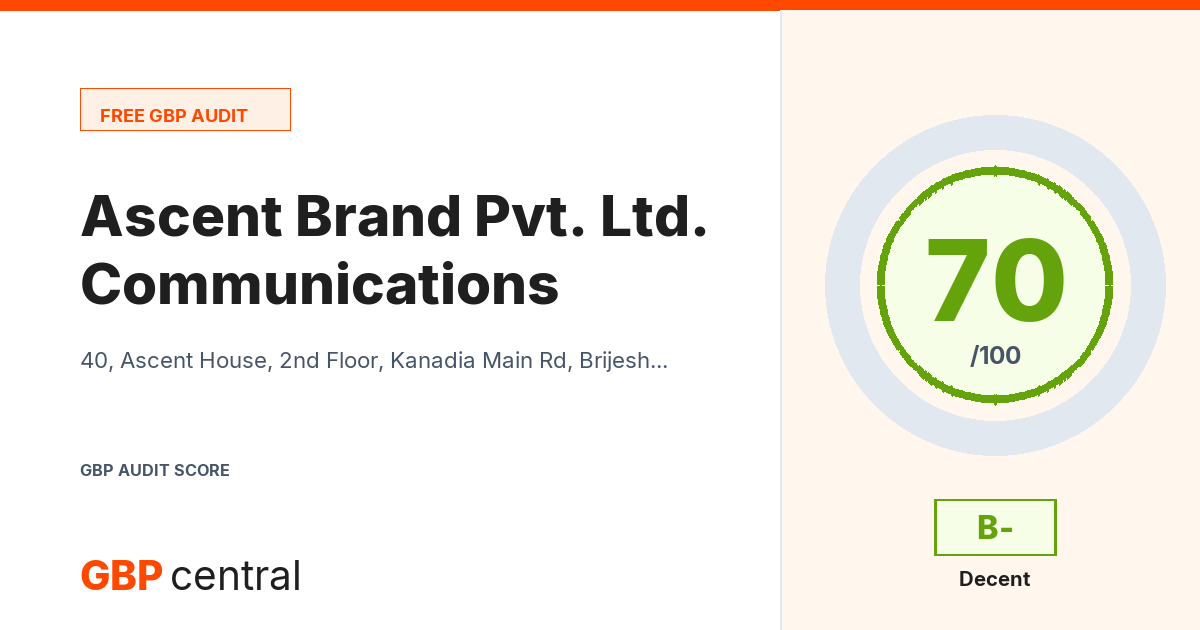 Preview of the Ascent Brand Communications Pvt. Ltd. audit report