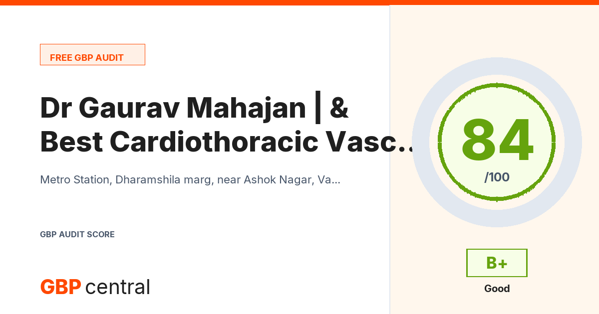 Preview of the Dr Gaurav Mahajan | Best Cardiothoracic & Vascular Surgeon I CABG (Bypass Surgery) | Dharamshila Narayana Hospital, Delhi audit report