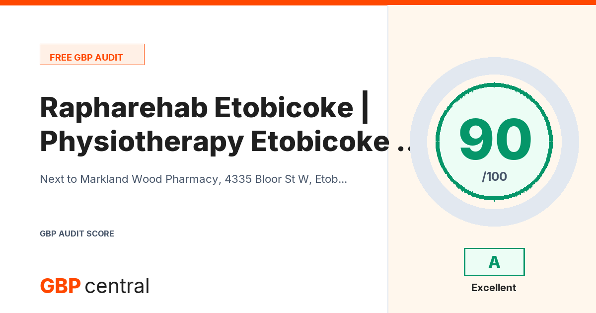 Preview of the Rapharehab Etobicoke Physiotherapy Etobicoke | Physiotherapy clinic in Etobicoke audit report