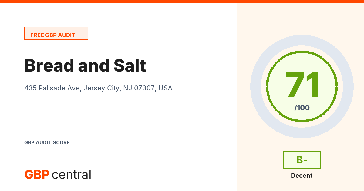Preview of the Bread and Salt audit report