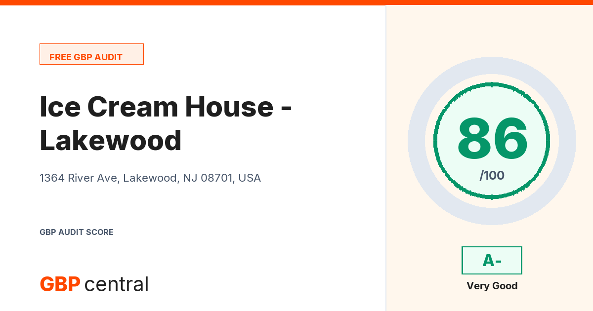 Preview of the Ice Cream House - Lakewood audit report