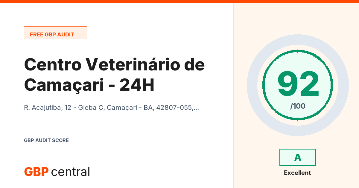 Preview of the Centro Veterinário de Camaçari - 24H audit report
