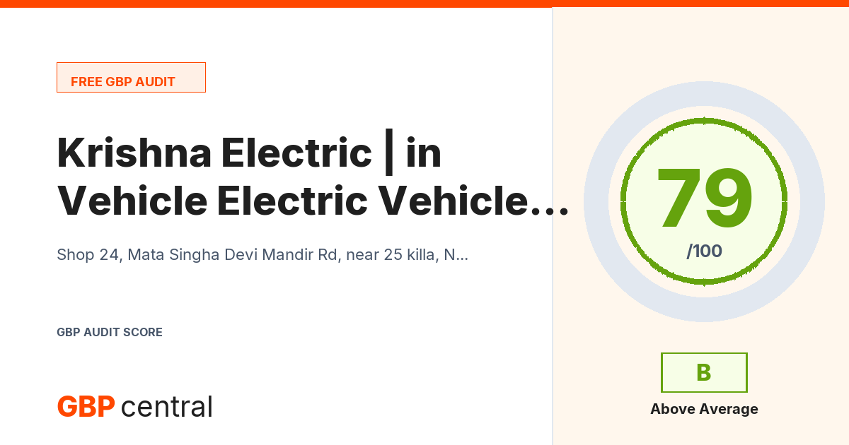 Preview of the Krishna Electric Vehicle | Electric Vehicle Dealer in Chandigarh audit report