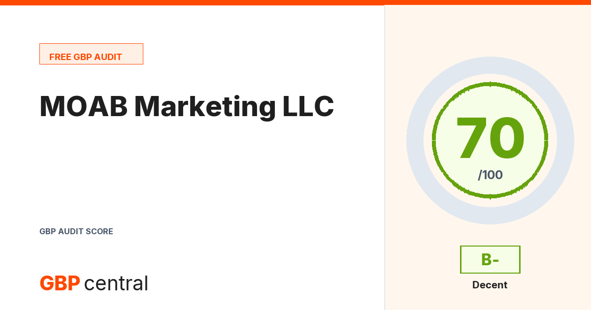 Preview of the MOAB Marketing LLC audit report