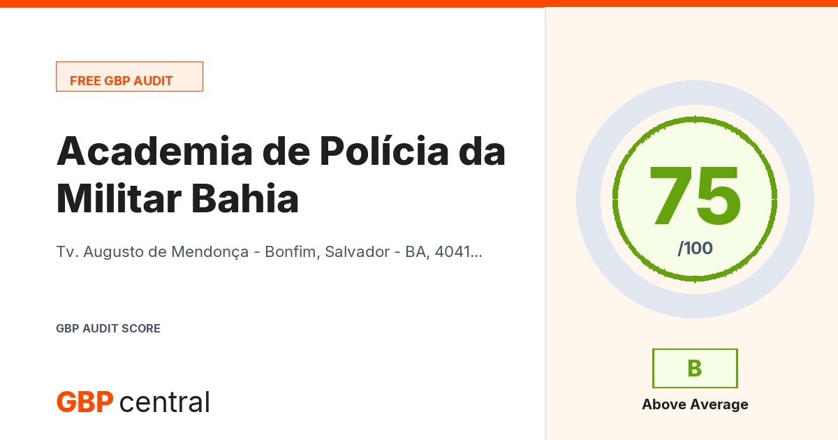 Preview of the Academia de Polícia Militar da Bahia audit report