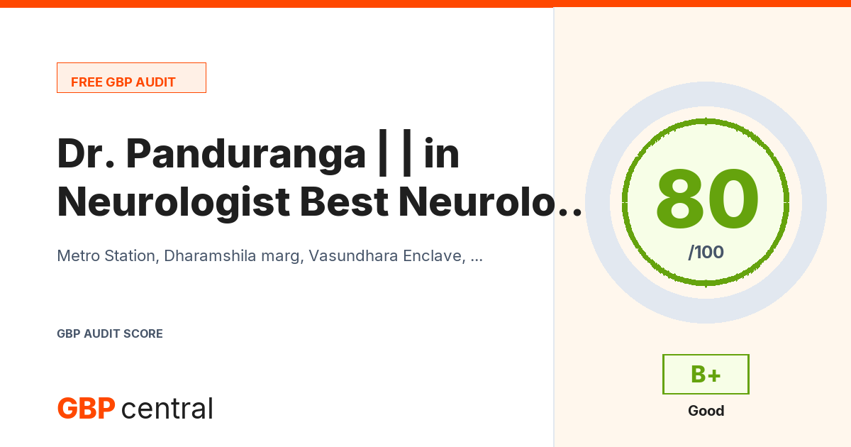 Preview of the Dr. Panduranga | Neurologist | Best Neurologist in Delhi | Neurology Specialist | Dharamshila Narayana Hospital, Delhi audit report