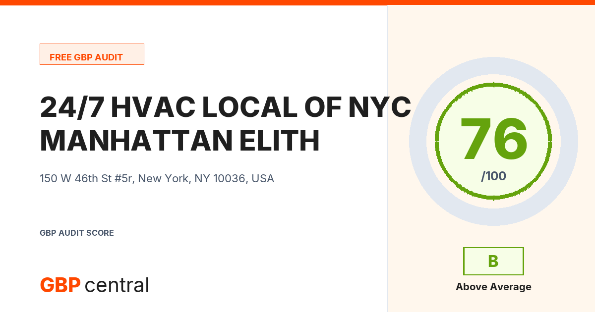 Preview of the 24/7 HVAC LOCAL OF MANHATTAN NYC ELITH audit report