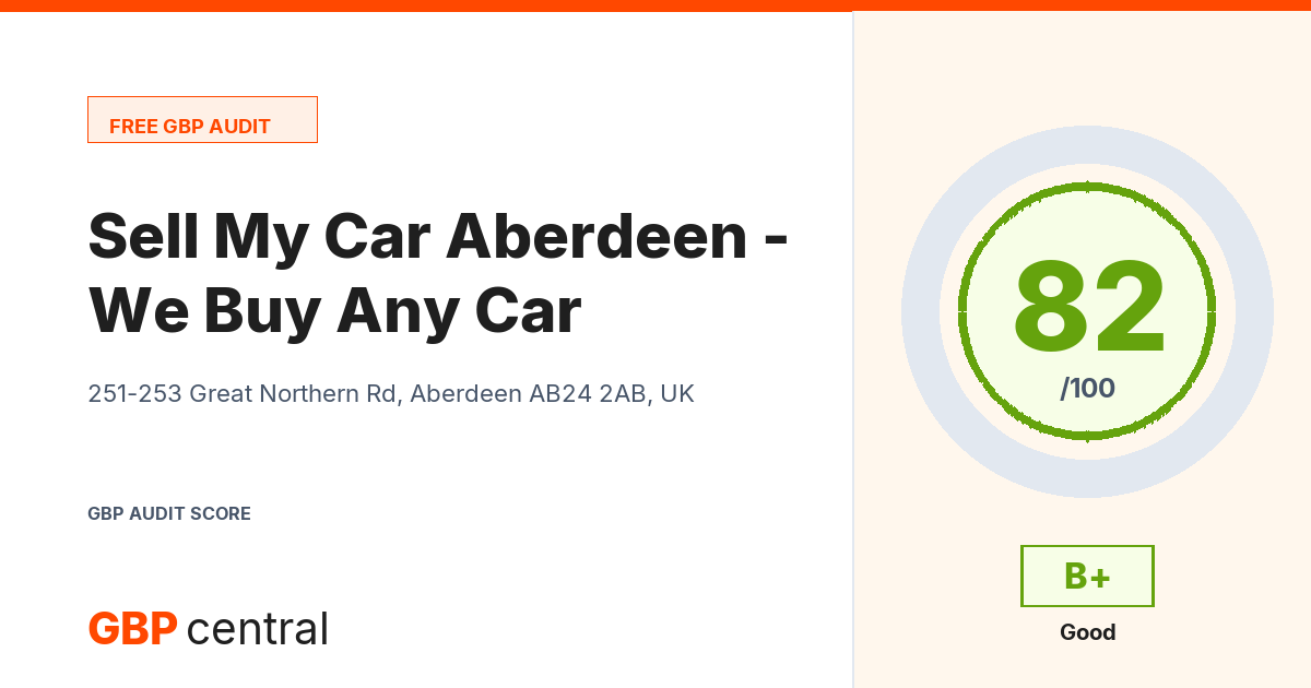 Preview of the Sell My Car Aberdeen - We Buy Any Car audit report