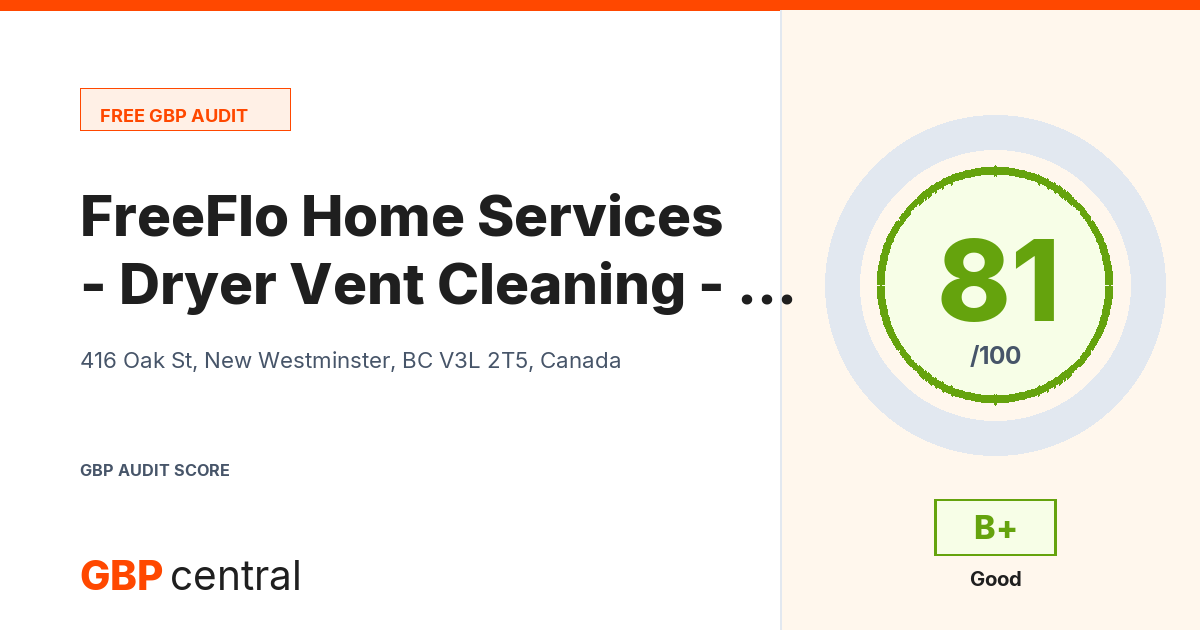 Preview of the FreeFlo Home Services - Dryer Vent Cleaning - Vancouver audit report
