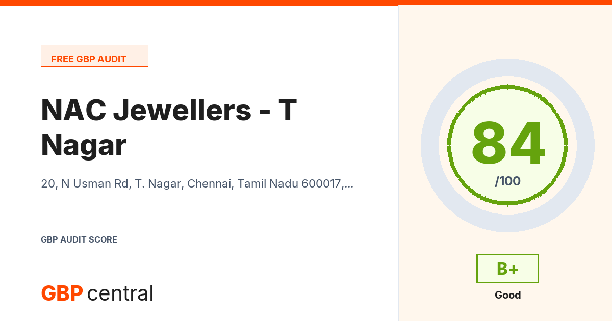 Preview of the NAC Jewellers - T Nagar audit report