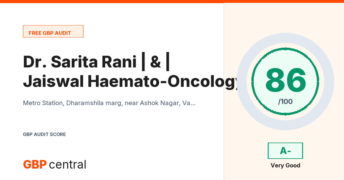 Preview of the Dr. Sarita Rani Jaiswal | Haemato-Oncology & BMT | Best Haematologist in Delhi NCR audit report