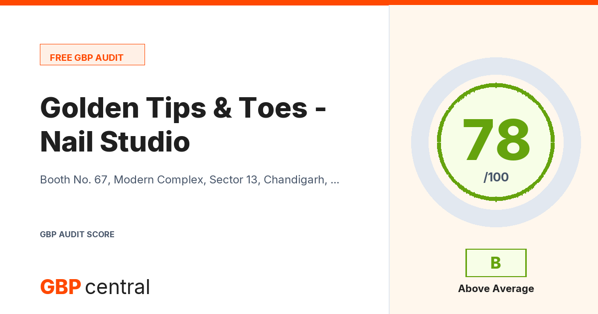 Preview of the Golden Tips & Toes - Nail Studio audit report