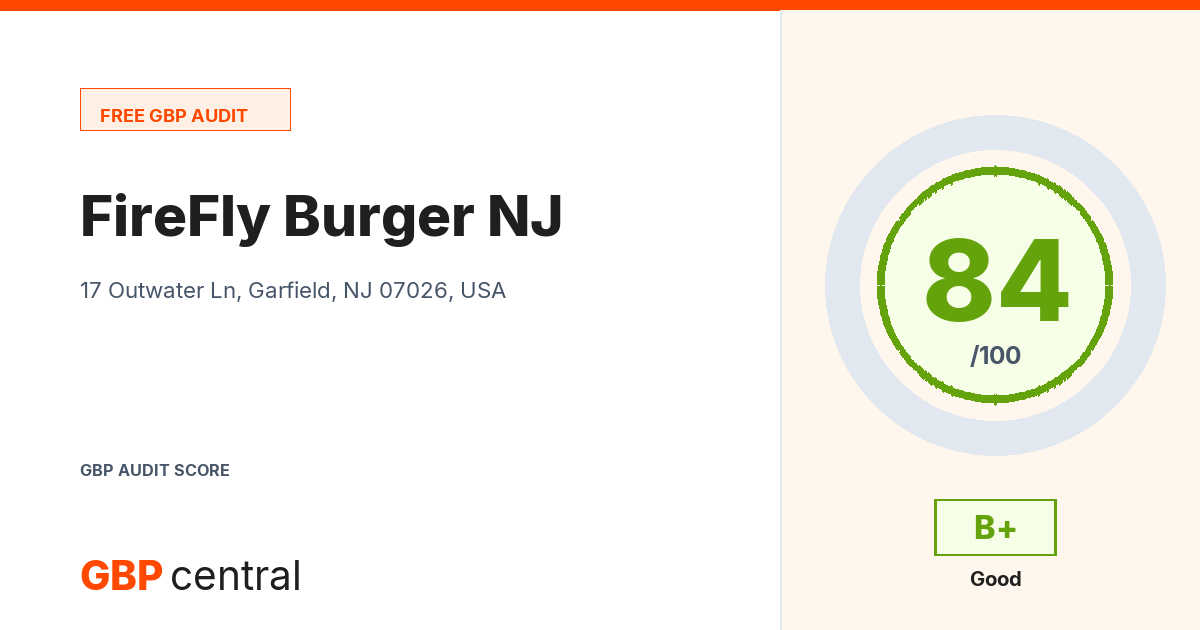 Preview of the FireFly Burger NJ audit report