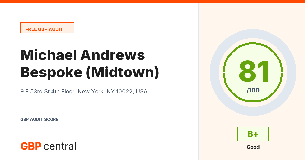 Preview of the Michael Andrews Bespoke (Midtown) audit report