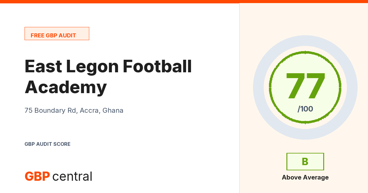 Preview of the East Legon Football Academy audit report