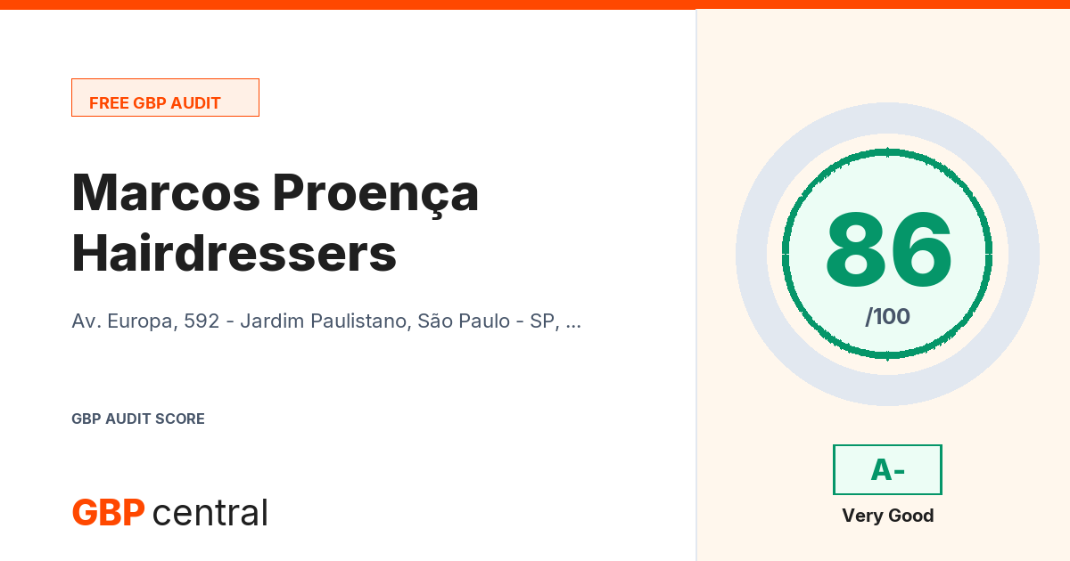 Preview of the Marcos Proença Hairdressers audit report