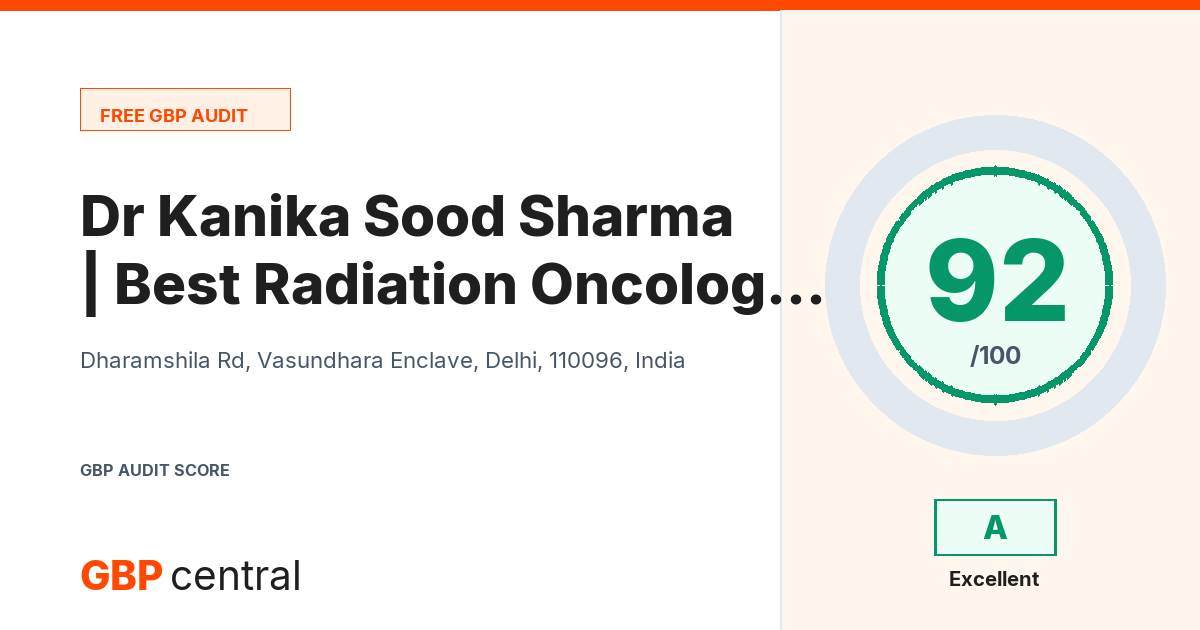 Preview of the Dr Kanika Sood Sharma | Best Radiation Oncologist | Dharamshila Hospital, Delhi audit report