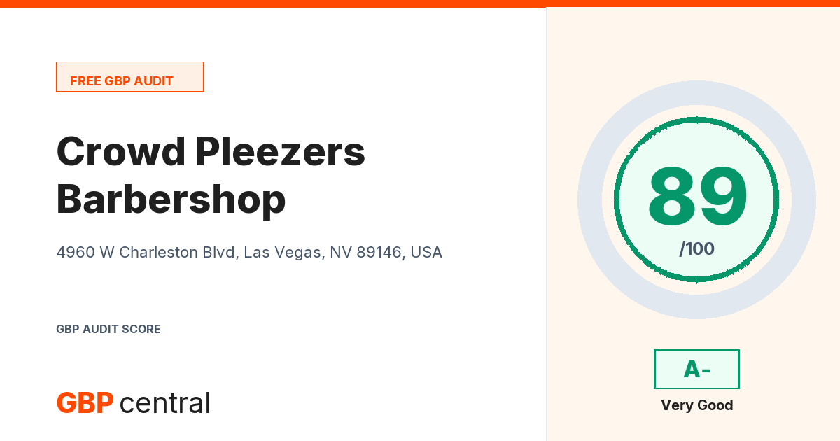 Preview of the Crowd Pleezers Barbershop audit report