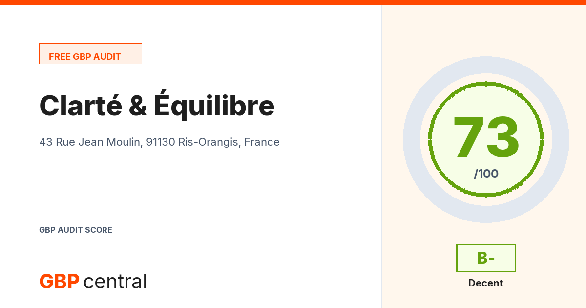 Preview of the Clarté & Équilibre audit report