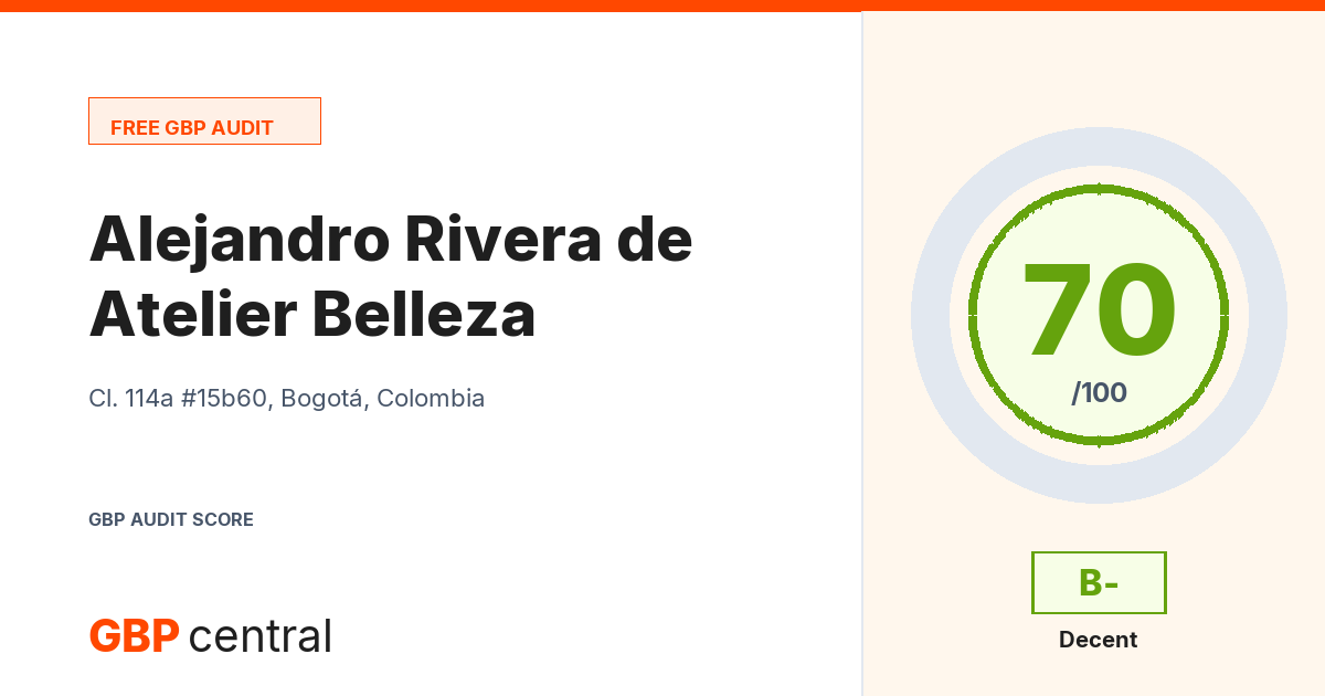 Preview of the Alejandro Rivera Atelier de Belleza audit report